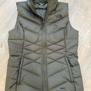 The North Face Olive Green 550 Puffer Vest